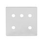 Soho Lighting Polished Chrome Flat Plate 5 Gang CM Circular Module Grid Switch Plate