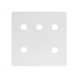 Soho Lighting White Metal Flat Plate 5 Gang CM Circular Module Grid Switch Plate