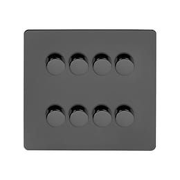 Black Nickel 8 Gang Dimmer Switch