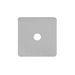 Soho Lighting Brushed Chrome Flat Plate 1 Gang Toggle Plates Screwless