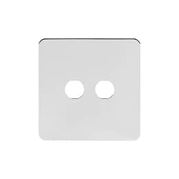 Soho Lighting Polished Chrome Flat Plate 2 Gang Toggle Plates Screwless