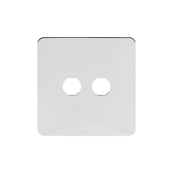 Soho Lighting Polished Chrome Flat Plate 2 Gang Toggle Plates Screwless