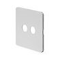 Soho Lighting White Metal Flat Plate 2 Gang LT3 Toggle Plate ONLY