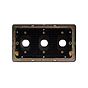 Soho Lighting Black Nickel Flat Plate 3 Gang LT3 Toggle Plate ONLY