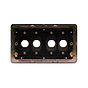 Soho Lighting Black Nickel Flat Plate 4 Gang LT3 Toggle Plate ONLY