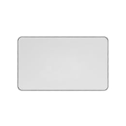 Soho Lighting White Metal Plate with Chrome Edge Double Blank Plate Screwless