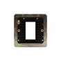 Soho Lighting Brushed Chrome Black Insert Flat Plate 1 x25mm EM-Euro Module Faceplate