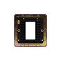 Soho Lighting Black Nickel Flat Plate 1 x25mm EM-Euro Module Faceplate