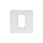 Soho Lighting White Metal Flat Plate Single Data Plate 1 Module Wht Ins Screwless