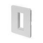 Soho Lighting White Metal Flat Plate 1 x25mm EM-Euro Module Faceplate