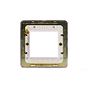 Soho Lighting Brushed Chrome White Insert Flat Plate 2 x25mm EM-Euro Module Faceplate