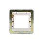Soho Lighting Polished Chrome White Insert Flat Plate 2 x25mm EM-Euro Module Faceplate