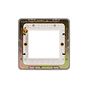 Soho Lighting White Metal Flat Plate 2 x25mm EM-Euro Module Faceplate