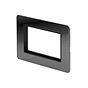 Soho Lighting Black Nickel Flat Plate 4 x25mm EM-Euro Module Faceplate