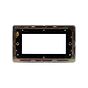 Soho Lighting Polished Chrome Black Insert Flat Plate 4 x25mm EM-Euro Module Faceplate