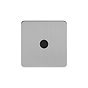 Soho Lighting Brushed Chrome Flat Plate 20A Flex Outlet Blk Ins Screwless