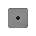 Soho Lighting Black Nickel Flat Plate 20A Flex Outlet Blk Ins Screwless