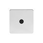 Soho Lighting Polished Chrome Flat Plate 20A Flex Outlet Blk Ins Screwless