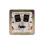 Soho Lighting White Metal Flat Plate 20A Flex Outlet Wht Ins Screwless