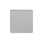 Soho Lighting Brushed Chrome Flat Plate Single Blank Plates Screwless