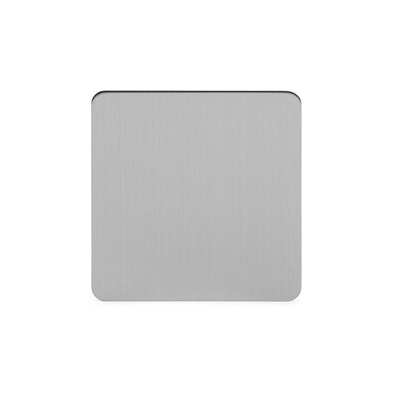 Soho Lighting Brushed Chrome Flat Plate Single Blank Plates Screwless