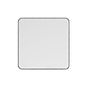 Soho Lighting White Metal Plate with Chrome Edge Single Blank Plate Screwless