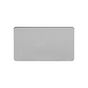 Soho Lighting Brushed Chrome Flat Plate Double Blank Plates Screwless