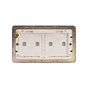 Soho Lighting White Metal Flat Plate Double Blank Plate Screwless