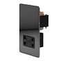 Soho Lighting Black Nickel Flat Plate Shaver Socket 230/115V Plate Blk Ins Screwless