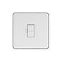 Soho Lighting White & Polished Chrome With Chrome Edge 13A Unswitched Fused Spur (FCU) White Inserts Screwless