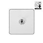 White Metal and Chrome 1 Gang Dimming Toggle Switch