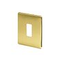 Soho Lighting Brushed Brass 1 Gang RM Rectangular Module Grid Switch Plate