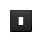 Soho Lighting Matt Black 1 Gang RM Rectangular Module Grid Switch Plate