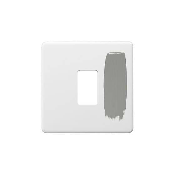 Soho Lighting Primed Paintable 1 Gang RM Rectangular Module Grid Plate