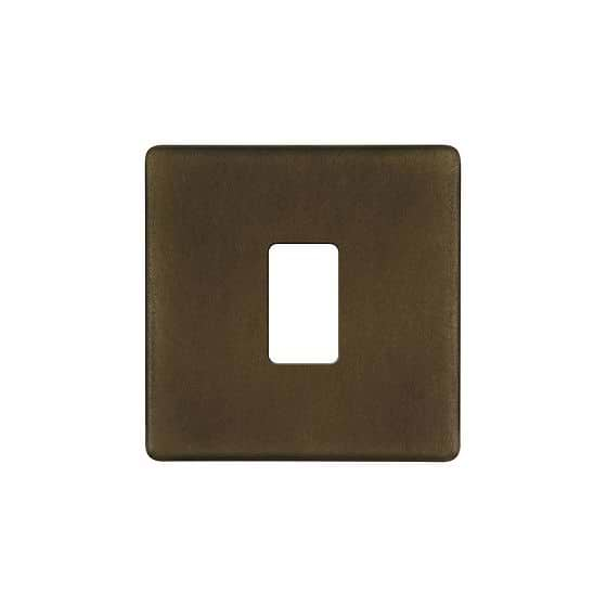 Soho Lighting Vintage Brass 1 Gang RM Rectangular Module Grid Switch Plate