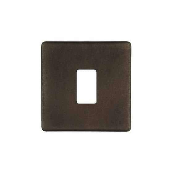 Soho Lighting Vintage Brass 1 Gang RM Rectangular Module Grid Switch Plate