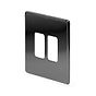 Soho Lighting Black Nickel 2 Gang RM Rectangular Module Grid Switch Plate