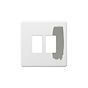 Soho Lighting Primed Paintable 2 Gang RM Rectangular Module Grid Plate