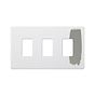 Soho Lighting Primed Paintable 3 Gang RM Rectangular Module Grid Plate