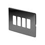 Soho Lighting Black Nickel 4 Gang RM Rectangular Module Grid Switch Plate