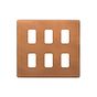 Soho Lighting Antique Copper 6 Gang RM Rectangular Module Grid Switch Plate