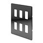 Soho Lighting Black Nickel 6 Gang RM Rectangular Module Grid Switch Plate