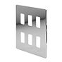 Soho Lighting Polished Chrome 6 Gang RM Rectangular Module Grid Switch Plate