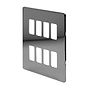 Soho Lighting Polished Chrome 8 Gang RM Rectangular Module Grid Switch Plate