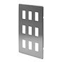 Soho Lighting Brushed Chrome 9 Gang RM Rectangular Module Grid Switch Plate