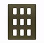 Soho Lighting Bronze 9 Gang RM Rectangular Module Grid Switch Plate