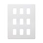 Soho Lighting Primed Paintable 9 Gang RM Rectangular Module Grid Plate