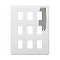 Soho Lighting Primed Paintable 9 Gang RM Rectangular Module Grid Plate