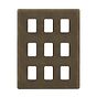 Vintage Brass 9 Gang Grid Plate
