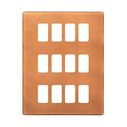 Soho Lighting Antique Copper 12 Gang RM Rectangular Module Grid Switch Plate